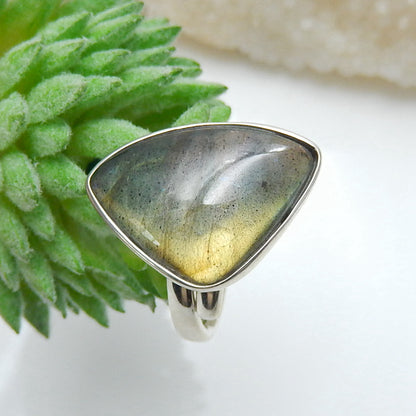 Wholesale 1 piece Labradorite Ring handmade customizable Ring, silver ring Gift For Her, 5.1g - MyGemGarden
