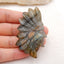Vintage Hand Carved Labradorite Gemstone Indian Head Pendant , 56x34x8mm, 20.4g - MyGemGarden