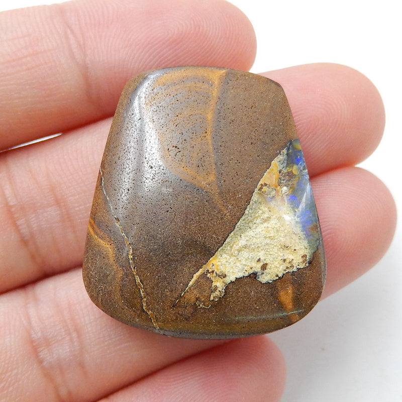 Natural Boulder opal Gemstone Cabochon, 29x25x8mm, 9.5g - MyGemGarden