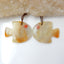 Carved Amazonite Gemstone Fish Earrings Pair, Red River Jasper Eye, 28x22x4mm, 7.2g - MyGemGarden