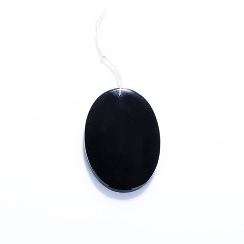 New Design Carved Obsidian buddha Pendant, 60x43x9mm, 33.4g - MyGemGarden