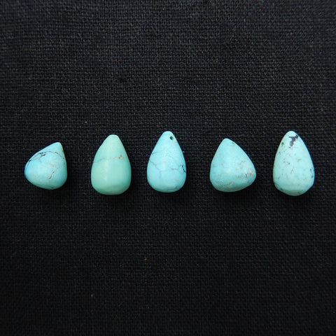 Sale 1pc Natural Turquoise Teardrop Gemstone Pendant Stone, 11x9mm, 14x9mm - MyGemGarden