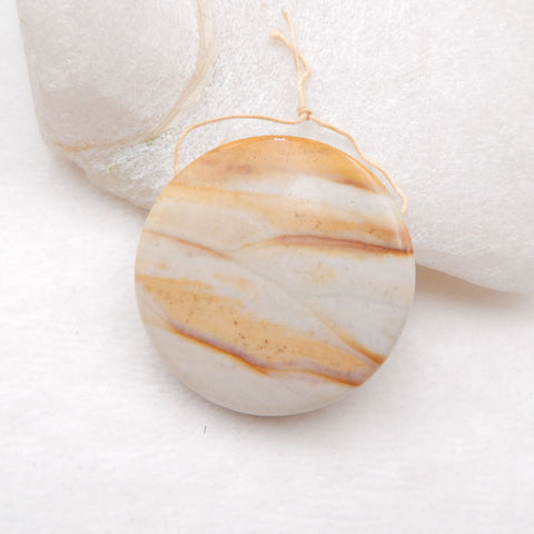 Natural Wave Jasper Pendant Bead 40X9mm, 24.3g