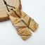 New, Carved Picture Jasper Earrings Pair, Handmade Carved Earrings Pair, 43x15x4mm, 8.4g - MyGemGarden