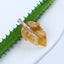 Natural Yellow Jade Carved Leaf Pendant with 925 Sterling Silver Accessory 47x27x6mm, 8.2g