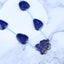 1 Strand Lapis Lazuli Gemstone Necklace, Flower Gemstone Pendant Necklace, Adjustable Necklace, 20-30 inch, 61g