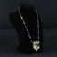 Natural Faceted Yellow Quartz and Agate Gemstone with Silver Beads Necklace 22 inch, 63g