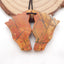 Natural Red Creek Jasper Carved wolf head Earring Beads 30x25x5mm, 8.3g