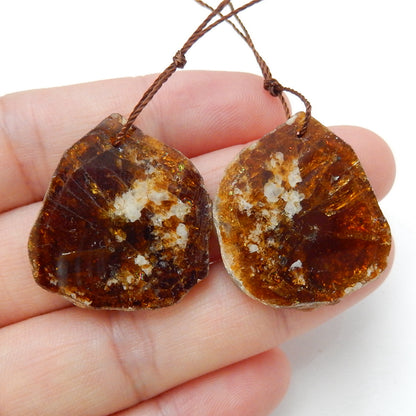 Natural nugget Tourmaline Earrings Pair, stone for Earrings making, 25x3mm, 9.3g - MyGemGarden