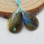 Natural Labradorite Teardrop Earrings Pair, stone for Earrings making, 17x11x4mm, 2.5g - MyGemGarden