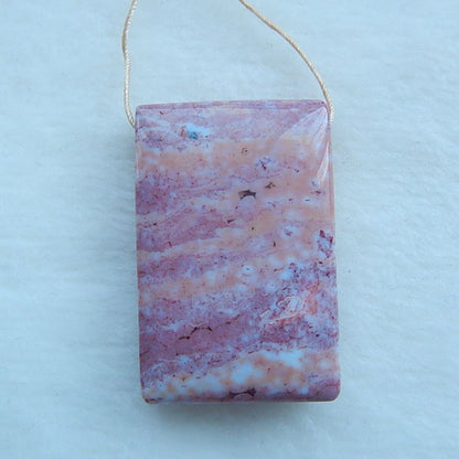Natural Ocean Jasper Pendant Bead, 37x24x9mm, 17.2g - MyGemGarden