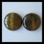 Tiger's Eye 25mm round cabochons Pair, 25x25x7mm, 14g - MyGemGarden