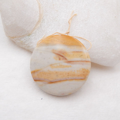 Natural Wave Jasper Pendant Bead 40X9mm, 24.3g