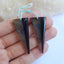 Labradorite and obsidan Glued Friangle EarringsPair,41x18x4mm,7.4g - MyGemGarden