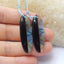 Labradorite, Obsidian Glued Earrings Pair,35x11x4mm,5.0g - MyGemGarden