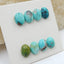 8 PCS Natural Oval Turquoise Gemstone Cabochons, 8x6x3mm, 3.2g - MyGemGarden