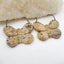 Butterfly Earrings Pair, Carved Chohua Jasper Butterfly Gemstone Earrings set, 40x31x4mm, 15g - MyGemGarden