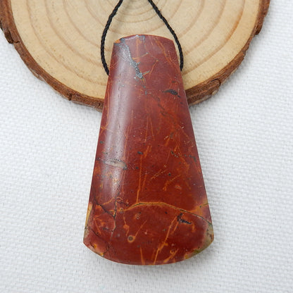 Natural Multi-Color Picasso jasper Drilled Pendant Bead, 31x29x11mm, 24.7g - MyGemGarden