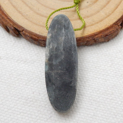 Natural Blue Kyanite Gemstone Pendant Bead, 35x12x8mm, 7.5g - MyGemGarden