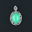 Natural Chrysoprase Gemstone Earrings with 925 Sterling Silver Accessories 21*15mm(stone size), 39*23*13, 9g