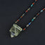 Natural Faceted Yellow Quartz and Agate Gemstone with Silver Beads Necklace 22 inch, 63g
