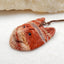 Carved Wolf head Red River Jasper Gemstone Pendant, 39x28x12mm, 14g - MyGemGarden