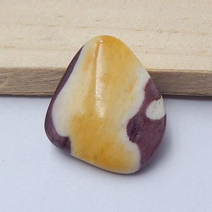 Natural Mookaite Jasper Gemstone Cabochon, 26x24x5mm, 5.3g - MyGemGarden