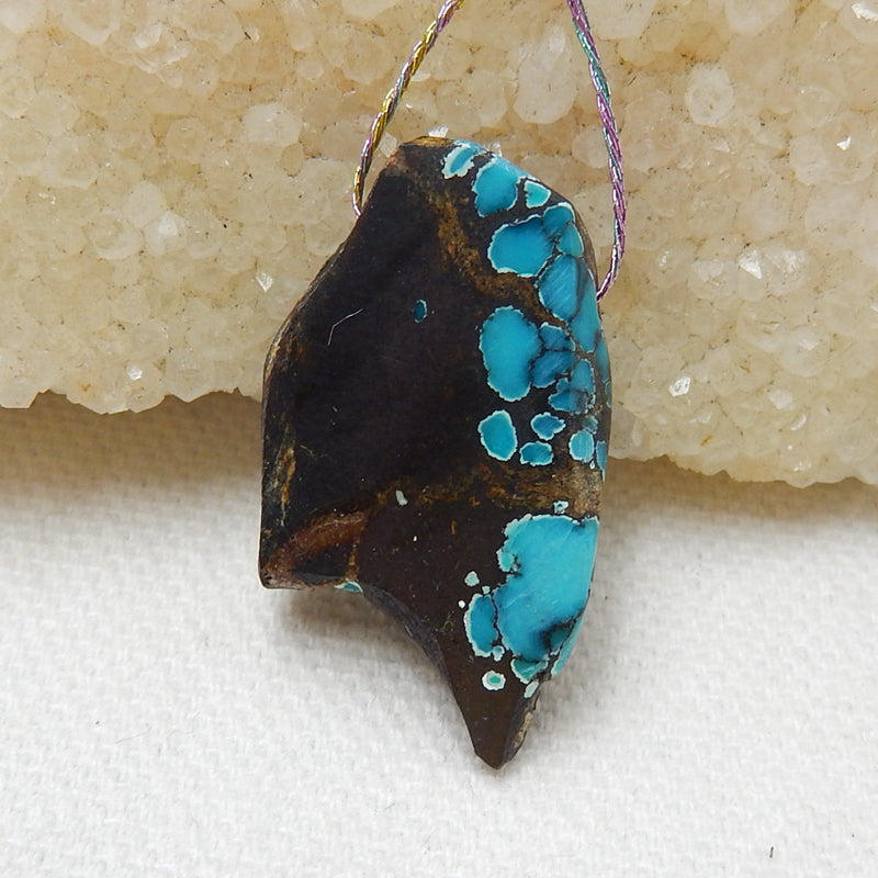 Nugget gemstone Turquoise Pendant, Best Jewelry Handmade DIY Jewelry Making, 24x17x6mm, 5g - MyGemGarden
