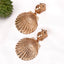 Gold-plated alloy Shell shape earrings pair, 22.8g - MyGemGarden