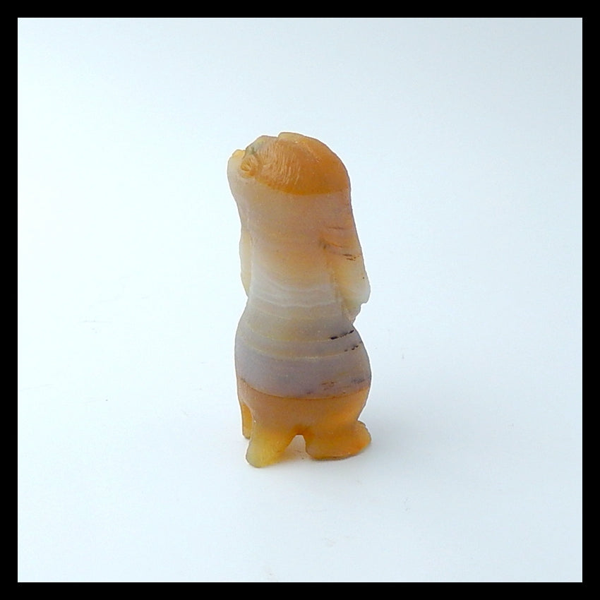 Red Agate Lovely Carved Meerkat, 51x24x19mm, 30.8g - MyGemGarden