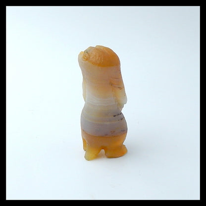 Red Agate Lovely Carved Meerkat, 51x24x19mm, 30.8g - MyGemGarden