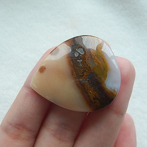 New Ocean Jasper Fashion Natural Stone Cabochon 37x32x6mm 11g - MyGemGarden