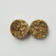 High Quality Raw Golden Crystal 10mm round cabochons Pair, 10x10x4mm, 1.4g - MyGemGarden