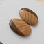 Natural Us Biggs Jasper Gemstone Cabochons pair, 14x10x2mm, 1.2g - MyGemGarden