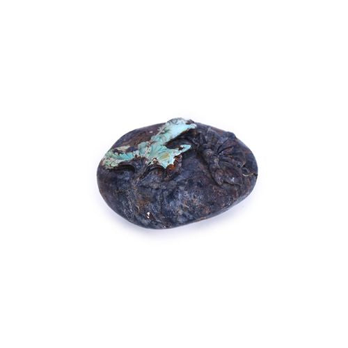 Beautiful Turquoise Carved Flower Butterfly Gemstone Cabochon, 38x31x18mm31.9g - MyGemGarden