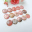 15 pcs Argentina Rhodochrosite Round Gemstone Cabochons, 12x5mm, 12x3mm, 19.3g - MyGemGarden