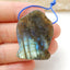 Handmade Labradorite Carving Gemstone Pendant Bead, 33x24x6mm, 8.4g - MyGemGarden