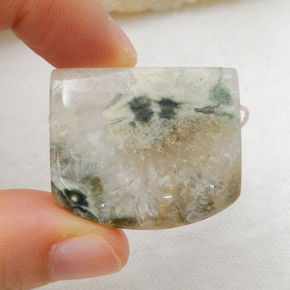 Natural Ocean jasper Gemstone Pendant Bead, Natural Stone, 29x25x9mm, 13.5g - MyGemGarden