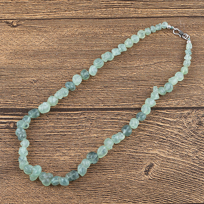 New! ! Natural Prehnite Gemstone Necklace, 1 Strand, 18 inch, 49g