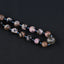 New! Natural Rhodonite Gemstone Necklace, Handmade Jewelry, Adjustable Necklace, 1 Strand, 22-28 inch, 216g