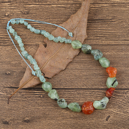 New! ! Natural Prehnite Gemstone Necklace, Adjustable Necklace, 1 Strand, 22-32 inch, 138g