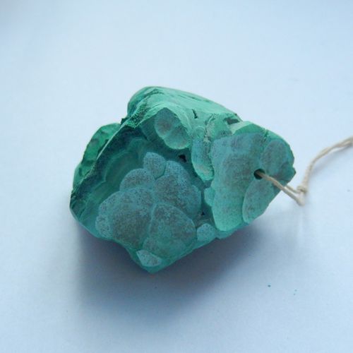 Natural Stone Drusy Malachite Gemstone Necklace Pendant 43x33x28mm 66.98g - MyGemGarden