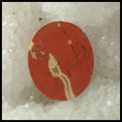 Natural Red River Gemstone Cabochon, 20x16x3mm, 2.6g - MyGemGarden