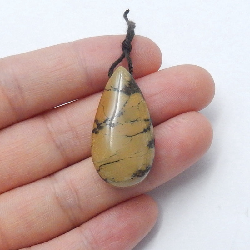 Natural Turquoise Drilled Teardrop Pendant Bead, stone for jewelry making, 30x16x11mm, 7.8g - MyGemGarden