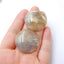 Natural Bamboo Agate Round Gemstone Cabochon pair, 31x7mm, 19.3g - MyGemGarden