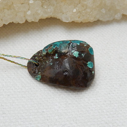Nugget gemstone Turquoise Pendant, Best Jewelry Handmade DIY Jewelry Making, 22x16x11mm, 5g - MyGemGarden