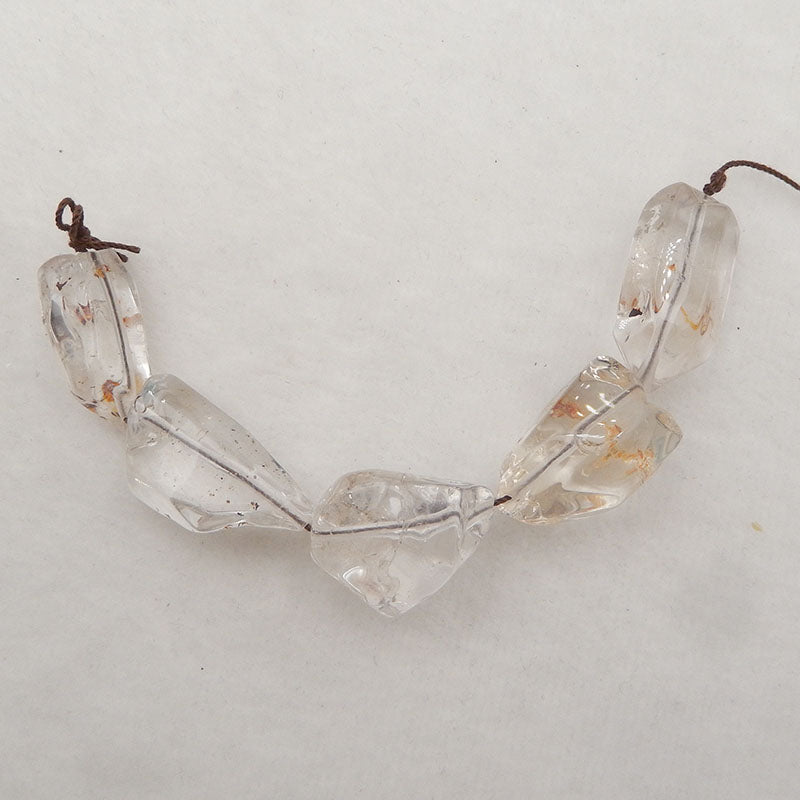 Natural Quartz Beads for Making Jewelry, 22x20x17mm, 30x10 14mm, 48.5g
