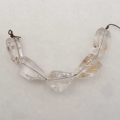 Natural Quartz Beads for Making Jewelry, 22x20x17mm, 30x10 14mm, 48.5g