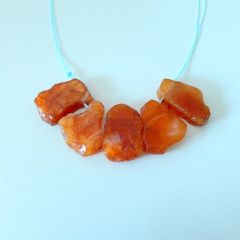 Buy It Now! New design Red Agate Pendant Beads Strands 34X23X7mm, 35X18X7mm, 44.7g - MyGemGarden
