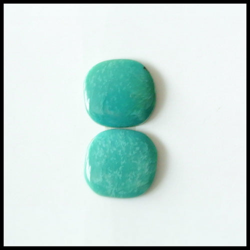 Natural Turquoise Gemstone Cabochon Pair 10x9x2mm,1.21g - MyGemGarden